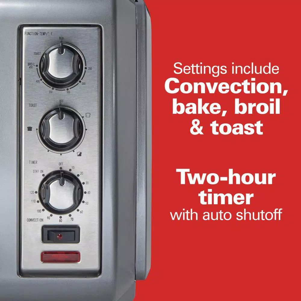 Toasters Hamilton Beach Easy Reach 1500-Watts 6-Slice Grey Toaster Oven With Roll-Top Door 8 Toasters Hamilton Beach Easy Reach 1500-Watts 6-Slice Grey Toaster Oven With Roll-Top Door - Image 6
