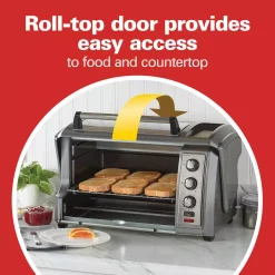 Toasters Hamilton Beach Easy Reach 1500-Watts 6-Slice Grey Toaster Oven With Roll-Top Door 12 Toasters Hamilton Beach Easy Reach 1500-Watts 6-Slice Grey Toaster Oven With Roll-Top Door -Dessert Makers Popular Store silver hamilton beach toaster ovens 31434 c3 1000