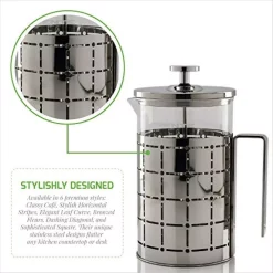 Coffee Makers Ovente 3-Cup Silver Borosilicate Glass Heat-Resistant Cafetiere French Press Coffee And Tea Maker With Free Measuring Scoop 12 Coffee Makers Ovente 3-Cup Silver Borosilicate Glass Heat-Resistant Cafetiere French Press Coffee And Tea Maker With Free Measuring Scoop -Dessert Makers Popular Store silver ovente french presses fss27p 1f 1000