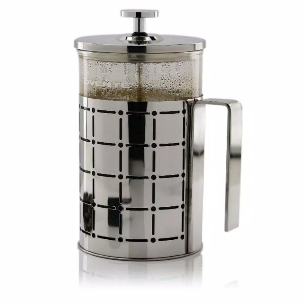 Coffee Makers Ovente 3-Cup Silver Borosilicate Glass Heat-Resistant Cafetiere French Press Coffee And Tea Maker With Free Measuring Scoop 3 Coffee Makers Ovente 3-Cup Silver Borosilicate Glass Heat-Resistant Cafetiere French Press Coffee And Tea Maker With Free Measuring Scoop