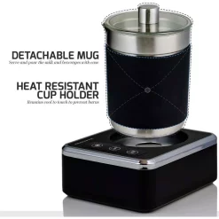 Coffee Makers Ovente 7 Oz. Stainless Steel Silver Coffee And Milk Frother With Induction Base 12 Coffee Makers Ovente 7 Oz. Stainless Steel Silver Coffee And Milk Frother With Induction Base -Dessert Makers Popular Store silver ovente milk frothers fr2008s 4f 1000