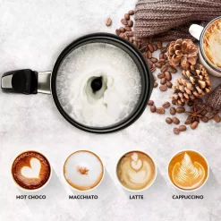 Coffee Makers Ovente 8 Oz. Silver Automatic Electric Milk Frother And Steamer Hot Or Cold Froth Functionality Foam Maker And Warmer 17 Coffee Makers Ovente 8 Oz. Silver Automatic Electric Milk Frother And Steamer Hot Or Cold Froth Functionality Foam Maker And Warmer -Dessert Makers Popular Store silver ovente milk frothers fr3608br 31 1000