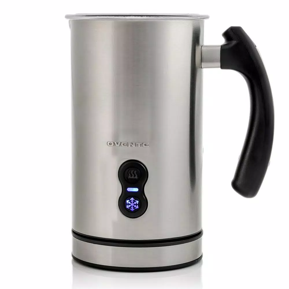 Coffee Makers Ovente 8 Oz. Silver Automatic Electric Milk Frother And Steamer Hot Or Cold Froth Functionality Foam Maker And Warmer 3 Coffee Makers Ovente 8 Oz. Silver Automatic Electric Milk Frother And Steamer Hot Or Cold Froth Functionality Foam Maker And Warmer