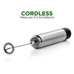 Coffee Makers Ovente Stainless Steel Milk Frother, Coffee Mixer Wand, Silver (FRS1020B) 12 Coffee Makers Ovente Stainless Steel Milk Frother, Coffee Mixer Wand, Silver (FRS1020B) -Dessert Makers Popular Store silver ovente milk frothers frs1020b 1f 1000