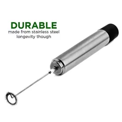 Coffee Makers Ovente Stainless Steel Milk Frother, Coffee Mixer Wand, Silver (FRS1020B) 13 Coffee Makers Ovente Stainless Steel Milk Frother, Coffee Mixer Wand, Silver (FRS1020B) -Dessert Makers Popular Store silver ovente milk frothers frs1020b 44 1000