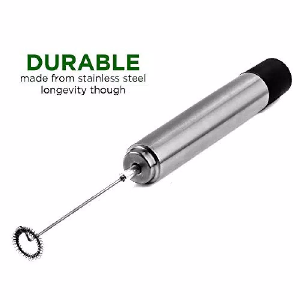 Coffee Makers Ovente Stainless Steel Milk Frother, Coffee Mixer Wand, Silver (FRS1020B) 7 Coffee Makers Ovente Stainless Steel Milk Frother, Coffee Mixer Wand, Silver (FRS1020B) - Image 5