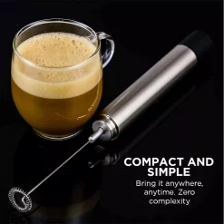 Coffee Makers Ovente Stainless Steel Milk Frother, Coffee Mixer Wand, Silver (FRS1020B) 14 Coffee Makers Ovente Stainless Steel Milk Frother, Coffee Mixer Wand, Silver (FRS1020B) -Dessert Makers Popular Store silver ovente milk frothers frs1020b fa 1000