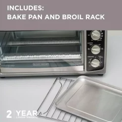 Toasters BLACK+DECKER 1500 W 6-Slice Stainless Steel Toaster Oven With Built-In Timer 13 Toasters BLACK+DECKER 1500 W 6-Slice Stainless Steel Toaster Oven With Built-In Timer -Dessert Makers Popular Store silver stainless steel black decker toaster ovens to1675b 4f 1000