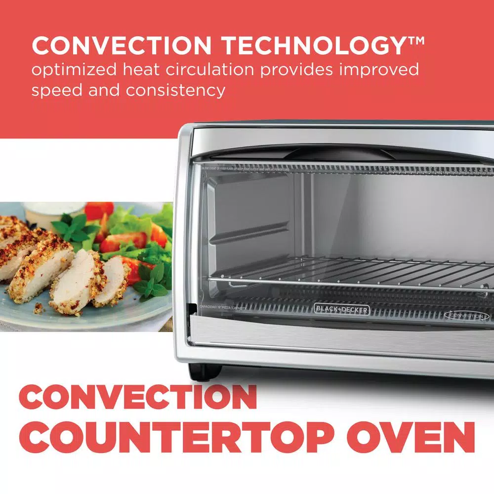 Toasters BLACK+DECKER 1500 W 6-Slice Stainless Steel Toaster Oven With Built-In Timer 5 Toasters BLACK+DECKER 1500 W 6-Slice Stainless Steel Toaster Oven With Built-In Timer - Image 3