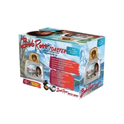 Toasters Uncanny Brands Bob Ross 2-Slice Silver Toaster -Dessert Makers Popular Store silver uncanny brands pop up toasters tste bob slv 4f 1000