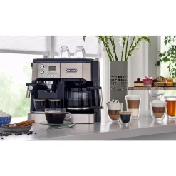 Coffee Makers DeLonghi All-In-One 10-Cup Stainless Steel Espresso Machine And Drip Coffee Maker 19 Coffee Makers DeLonghi All-In-One 10-Cup Stainless Steel Espresso Machine And Drip Coffee Maker -Dessert Makers Popular Store stainless and black delonghi drip coffee makers bco430t 31 1000