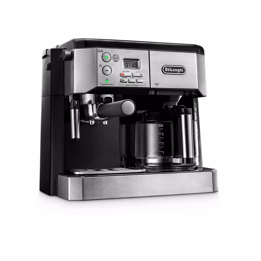 Coffee Makers DeLonghi All-In-One 10-Cup Stainless Steel Espresso Machine And Drip Coffee Maker 3 Coffee Makers DeLonghi All-In-One 10-Cup Stainless Steel Espresso Machine And Drip Coffee Maker