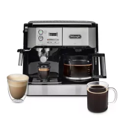 Coffee Makers DeLonghi All-In-One 10-Cup Stainless Steel Espresso Machine And Drip Coffee Maker 13 Coffee Makers DeLonghi All-In-One 10-Cup Stainless Steel Espresso Machine And Drip Coffee Maker -Dessert Makers Popular Store stainless and black delonghi drip coffee makers bco430t c3 1000