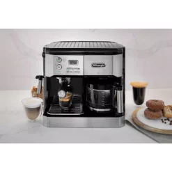 Coffee Makers DeLonghi All-In-One 10-Cup Stainless Steel Espresso Machine And Drip Coffee Maker 18 Coffee Makers DeLonghi All-In-One 10-Cup Stainless Steel Espresso Machine And Drip Coffee Maker -Dessert Makers Popular Store stainless and black delonghi drip coffee makers bco430t d4 1000