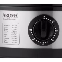 Cookers AROMA 20-Cup Stainless Steel Food Steamer 12 Cookers AROMA 20-Cup Stainless Steel Food Steamer -Dessert Makers Popular Store stainless aroma rice cookers afs 186 1f 1000