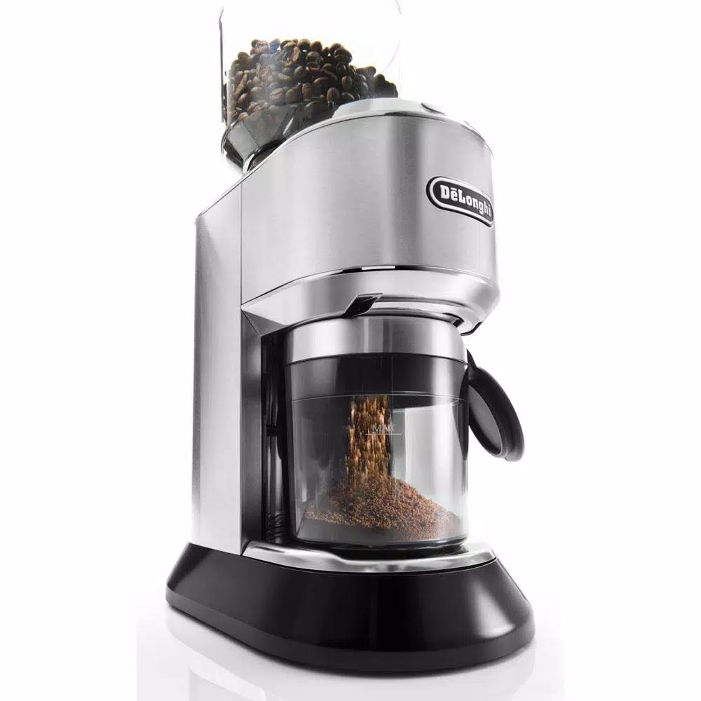 Coffee Makers DeLonghi Dedica Stainless Steel Digital Conical Burr Grinder With 18 Grind Settings And Portafilter Adaptor – 12 Oz. 6 Coffee Makers DeLonghi Dedica Stainless Steel Digital Conical Burr Grinder With 18 Grind Settings And Portafilter Adaptor – 12 Oz. - Image 4