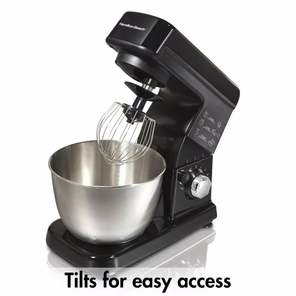 Mixers Hamilton Beach 3.5-Quart Black 6-Speed Stand Mixer 4 Mixers Hamilton Beach 3.5-Quart Black 6-Speed Stand Mixer - Image 2