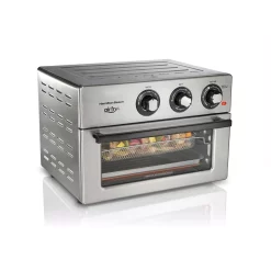 Toasters Hamilton Beach Air Fry 1800 W 6 Slice Stainless Steel Countertop Oven With 6 Cooking Functions