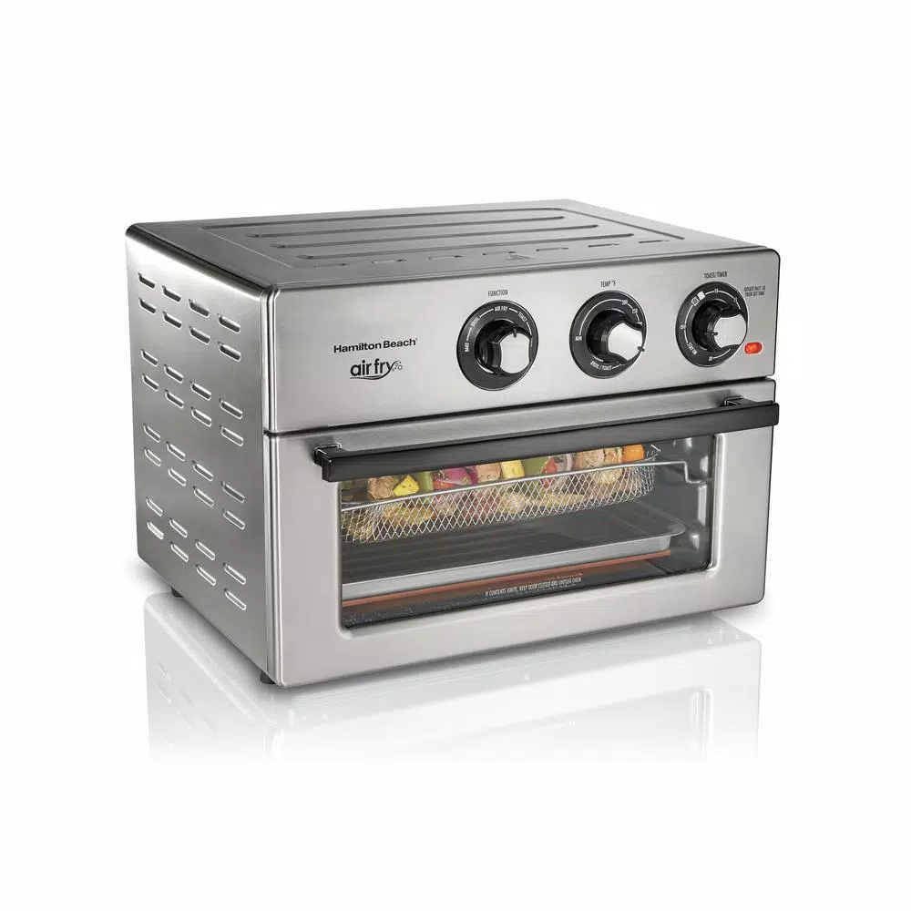 Toasters Hamilton Beach Air Fry 1800 W 6 Slice Stainless Steel Countertop Oven With 6 Cooking Functions 3 Toasters Hamilton Beach Air Fry 1800 W 6 Slice Stainless Steel Countertop Oven With 6 Cooking Functions