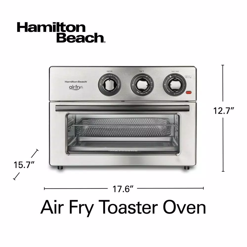 Toasters Hamilton Beach Air Fry 1800 W 6 Slice Stainless Steel Countertop Oven With 6 Cooking Functions 4 Toasters Hamilton Beach Air Fry 1800 W 6 Slice Stainless Steel Countertop Oven With 6 Cooking Functions - Image 2