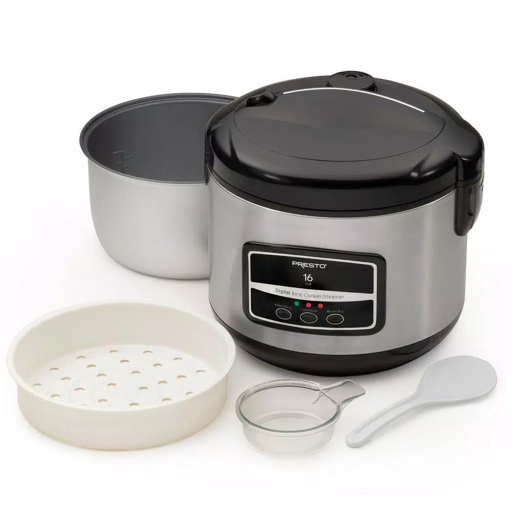Cookers Presto 16-Cup Stainless Steel Rice Cooker With Non-Stick Cooking Pot 6 Cookers Presto 16-Cup Stainless Steel Rice Cooker With Non-Stick Cooking Pot - Image 4