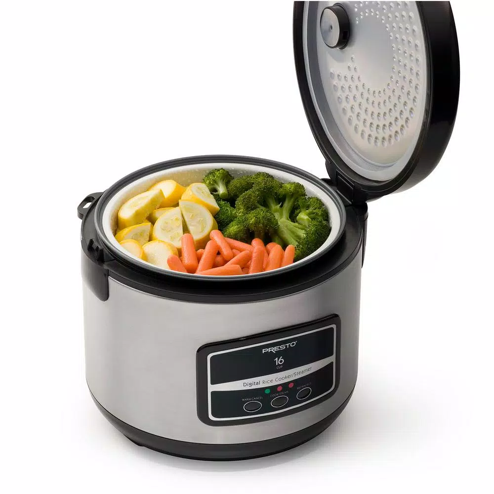 Cookers Presto 16-Cup Stainless Steel Rice Cooker With Non-Stick Cooking Pot 5 Cookers Presto 16-Cup Stainless Steel Rice Cooker With Non-Stick Cooking Pot - Image 3