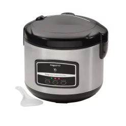 Cookers Presto 16-Cup Stainless Steel Rice Cooker With Non-Stick Cooking Pot