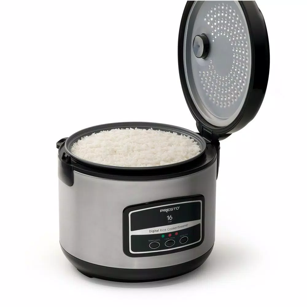 Cookers Presto 16-Cup Stainless Steel Rice Cooker With Non-Stick Cooking Pot 4 Cookers Presto 16-Cup Stainless Steel Rice Cooker With Non-Stick Cooking Pot - Image 2