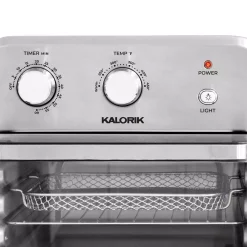 Toasters KALORIK 12 Qt. Stainless Steel And Black Air Fryer Oven -Dessert Makers Popular Store stainless steel and black kalorik toaster ovens afo 46894 bkss 1f 1000