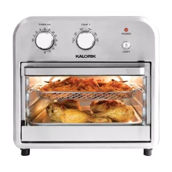 Toasters KALORIK 12 Qt. Stainless Steel And Black Air Fryer Oven -Dessert Makers Popular Store stainless steel and black kalorik toaster ovens afo 46894 bkss 4f 1000