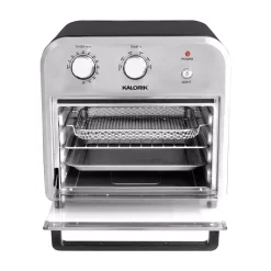 Toasters KALORIK 12 Qt. Stainless Steel And Black Air Fryer Oven -Dessert Makers Popular Store stainless steel and black kalorik toaster ovens afo 46894 bkss 77 1000