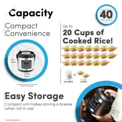 Cookers AROMA 20-Cup Silver Rice Cooker With Food Steamer And Slow Cooker Functions 13 Cookers AROMA 20-Cup Silver Rice Cooker With Food Steamer And Slow Cooker Functions -Dessert Makers Popular Store stainless steel aroma rice cookers arc 150sb 44 1000