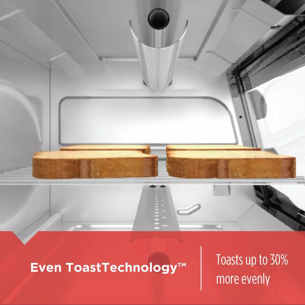 Toasters BLACK+DECKER 1150 W 4-Slice Black Stainless Steel Toaster Oven With Temperature Control 6 Toasters BLACK+DECKER 1150 W 4-Slice Black Stainless Steel Toaster Oven With Temperature Control - Image 4