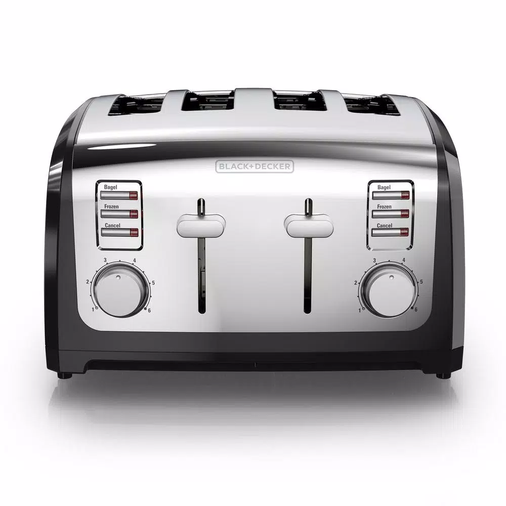Toasters BLACK+DECKER 4-Slice Stainless Steel Wide Slot Toaster With Crumb Tray 4 Toasters BLACK+DECKER 4-Slice Stainless Steel Wide Slot Toaster With Crumb Tray - Image 2
