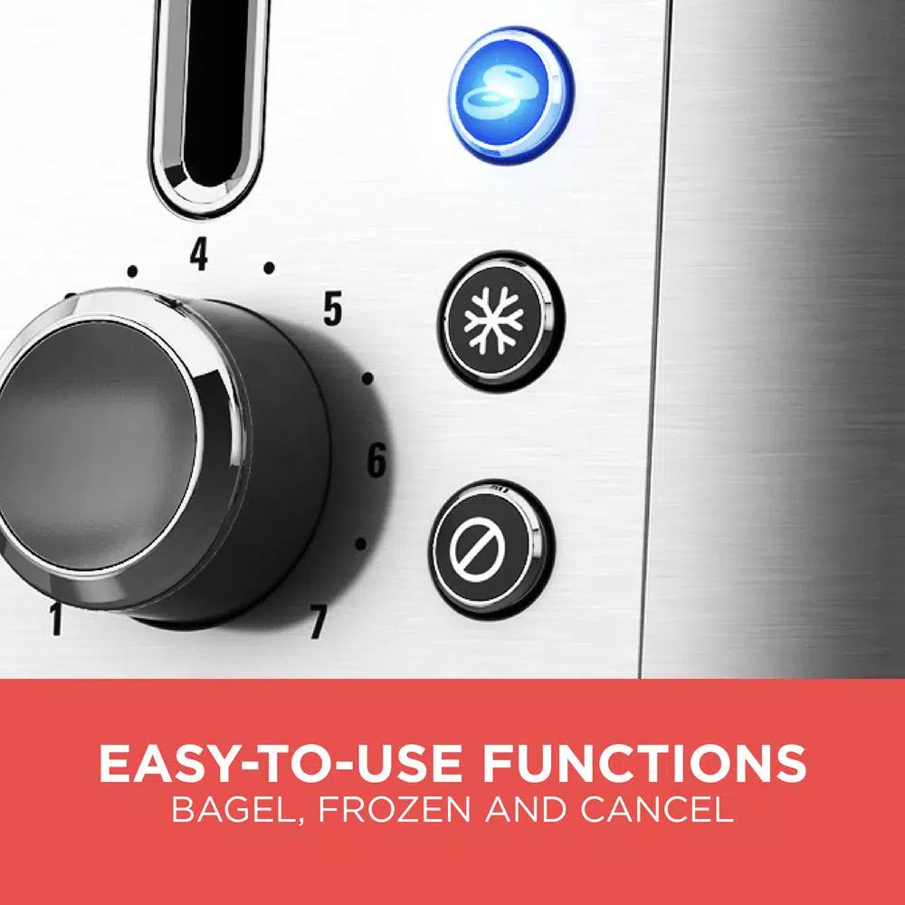 Toasters BLACK+DECKER Rapid Toast 2-Slice Stainless Steel Wide Slot Toaster 6 Toasters BLACK+DECKER Rapid Toast 2-Slice Stainless Steel Wide Slot Toaster - Image 4