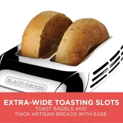 Toasters BLACK+DECKER Rapid Toast 2-Slice Stainless Steel Wide Slot Toaster 16 Toasters BLACK+DECKER Rapid Toast 2-Slice Stainless Steel Wide Slot Toaster -Dessert Makers Popular Store stainless steel black decker pop up toasters tr3500sd fa 1000