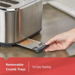 Toasters BLACK+DECKER 4-Slice Stainless Steel Extra-Wide Slot Toaster With Crumb Tray 15 Toasters BLACK+DECKER 4-Slice Stainless Steel Extra-Wide Slot Toaster With Crumb Tray -Dessert Makers Popular Store stainless steel black decker pop up toasters tr4300ssd 44 1000