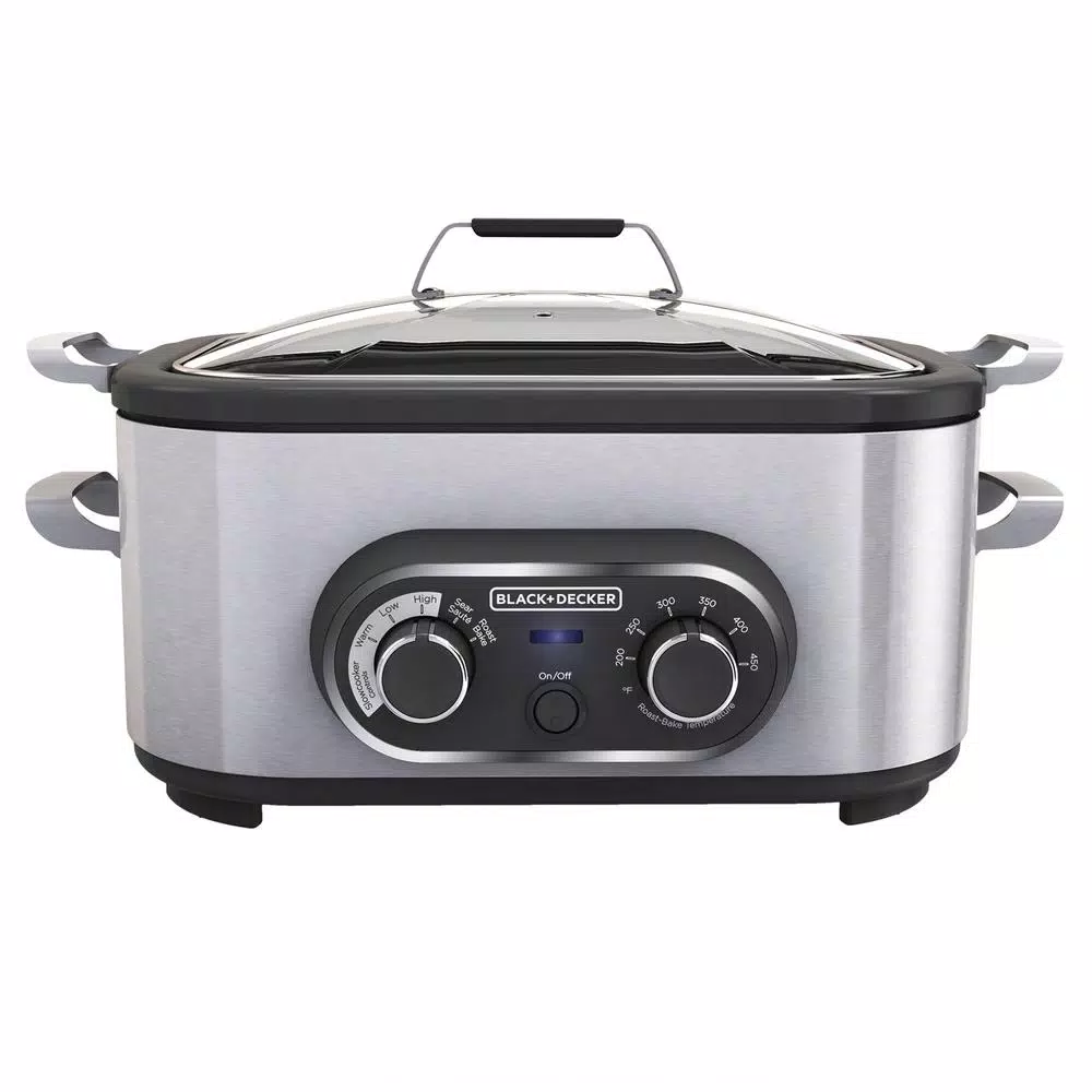 Cookers BLACK+DECKER 6.5 Quart Stainless Steel Slow Cooker 3 Cookers BLACK+DECKER 6.5 Quart Stainless Steel Slow Cooker