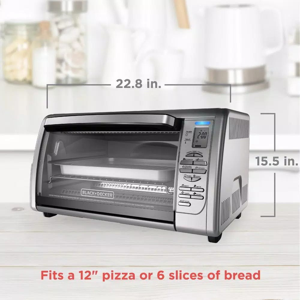 Toasters BLACK+DECKER 1500 W 6-Slice Stainless Steel Toaster Oven With Broiler 9 Toasters BLACK+DECKER 1500 W 6-Slice Stainless Steel Toaster Oven With Broiler - Image 7