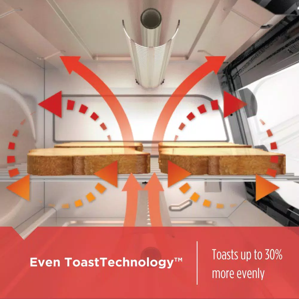 Toasters BLACK+DECKER 1150 W 4-Slice Stainless Steel Convection Toaster Oven With Built-In Timer 7 Toasters BLACK+DECKER 1150 W 4-Slice Stainless Steel Convection Toaster Oven With Built-In Timer - Image 5