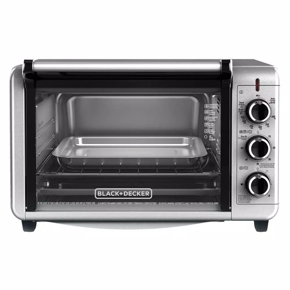 Toasters BLACK+DECKER 1500 W 6-Slice Stainless Steel Toaster Oven With Built-In Timer 3 Toasters BLACK+DECKER 1500 W 6-Slice Stainless Steel Toaster Oven With Built-In Timer