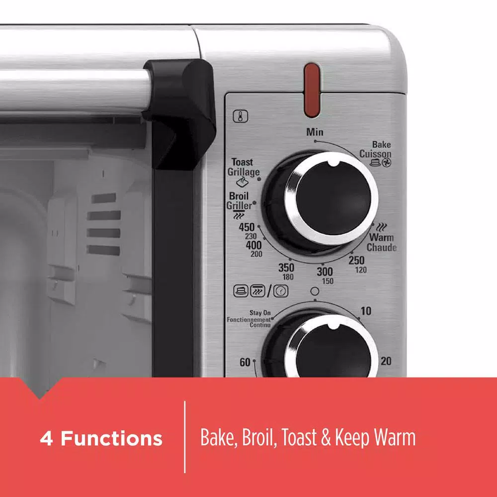 Toasters BLACK+DECKER 8-Slice Extra-Wide Convection Toaster Oven, Stainless Steel 6 Toasters BLACK+DECKER 8-Slice Extra-Wide Convection Toaster Oven, Stainless Steel - Image 4