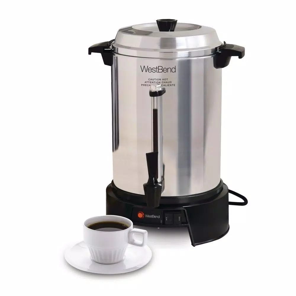 Coffee Makers West Bend 55-Cup Silver Aluminum With Quick Brewing Large Capacity Commercial Coffee Urn Features Automatic Temperature Control 7 Coffee Makers West Bend 55-Cup Silver Aluminum With Quick Brewing Large Capacity Commercial Coffee Urn Features Automatic Temperature Control - Image 5