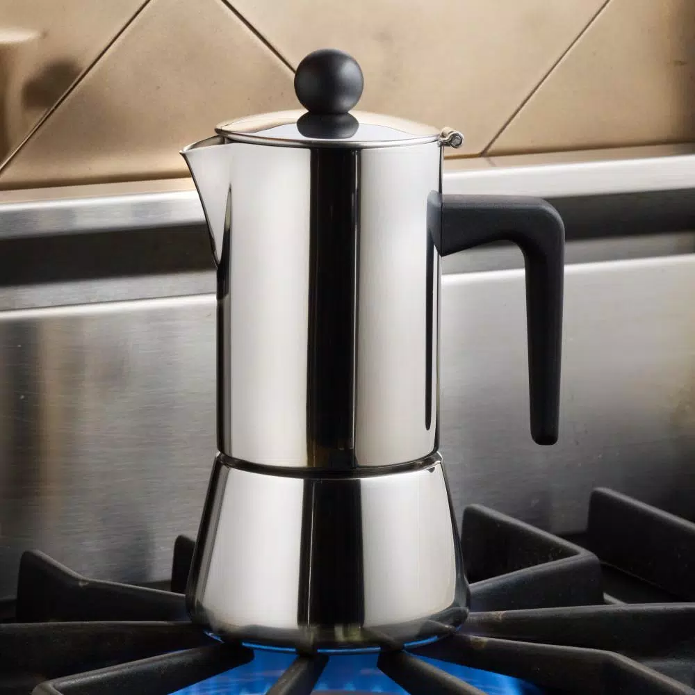 Coffee Makers BonJour 4-Cup Stovetop Espresso Maker In Stainless Steel 7 Coffee Makers BonJour 4-Cup Stovetop Espresso Maker In Stainless Steel - Image 5