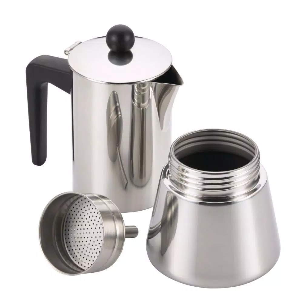 Coffee Makers BonJour 4-Cup Stovetop Espresso Maker In Stainless Steel 5 Coffee Makers BonJour 4-Cup Stovetop Espresso Maker In Stainless Steel - Image 3