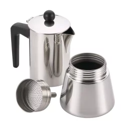 Coffee Makers BonJour 6-Cup Stovetop Espresso Maker In Stainless Steel -Dessert Makers Popular Store stainless steel bonjour espresso machines 53917 c3 1000