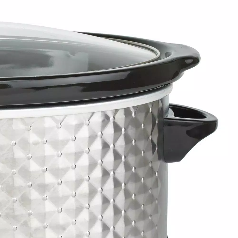 Cookers Brentwood Appliances Diamond 7 Qt. Stainless Steel Slow Cooker With Tempered Glass Lid 6 Cookers Brentwood Appliances Diamond 7 Qt. Stainless Steel Slow Cooker With Tempered Glass Lid - Image 4