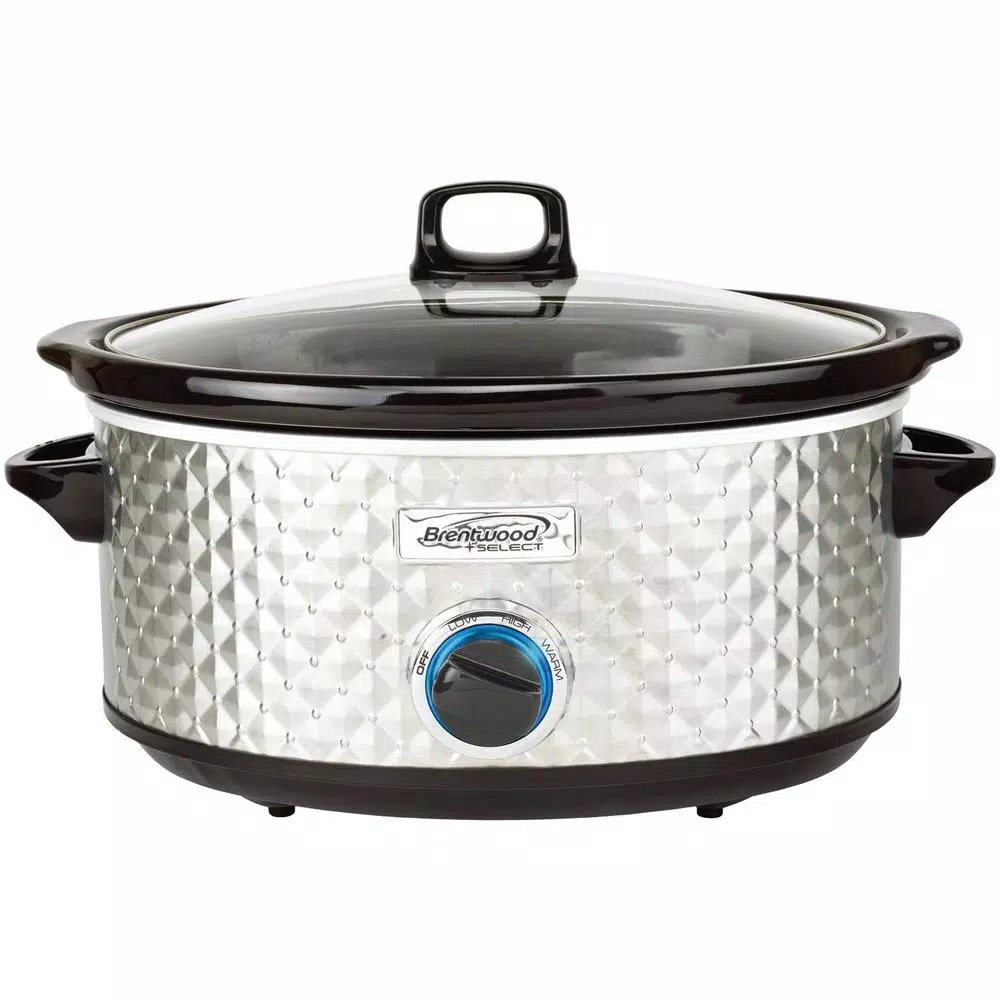 Cookers Brentwood Appliances Diamond 7 Qt. Stainless Steel Slow Cooker With Tempered Glass Lid 3 Cookers Brentwood Appliances Diamond 7 Qt. Stainless Steel Slow Cooker With Tempered Glass Lid