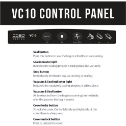 Food Processing CASO VC 10 Stainless Steel Food Vacuum Sealer With Food Management App And Food Vacuum Rolls (Set Of 2) 18 Food Processing CASO VC 10 Stainless Steel Food Vacuum Sealer With Food Management App And Food Vacuum Rolls (Set Of 2) -Dessert Makers Popular Store stainless steel caso food vacuum sealers 11340 2 kit 4f 1000