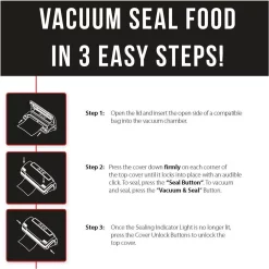 Food Processing CASO VC 10 Stainless Steel Food Vacuum Sealer With Food Management App And Food Vacuum Rolls (Set Of 2) 21 Food Processing CASO VC 10 Stainless Steel Food Vacuum Sealer With Food Management App And Food Vacuum Rolls (Set Of 2) -Dessert Makers Popular Store stainless steel caso food vacuum sealers 11340 2 kit fa 1000